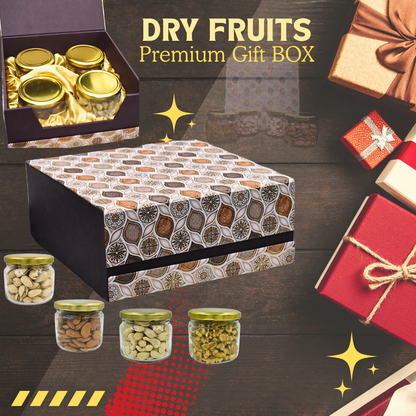 4 Jar Dry fruits Premium Gift Box