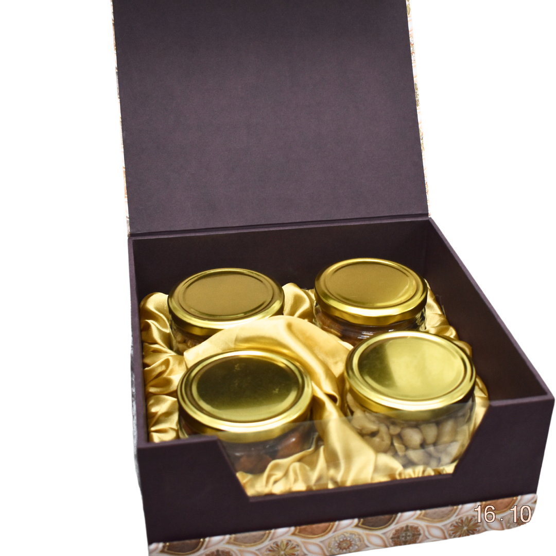 4 Jar Dry fruits Premium Gift Box